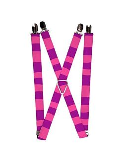 Buckle-Down Suspenders-Cheshire Cat Stripe Pink/Purple
