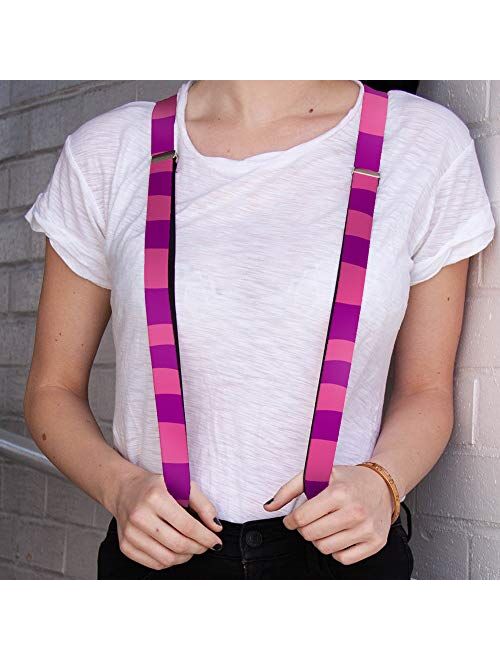 Buckle-Down Suspenders-Cheshire Cat Stripe Pink/Purple