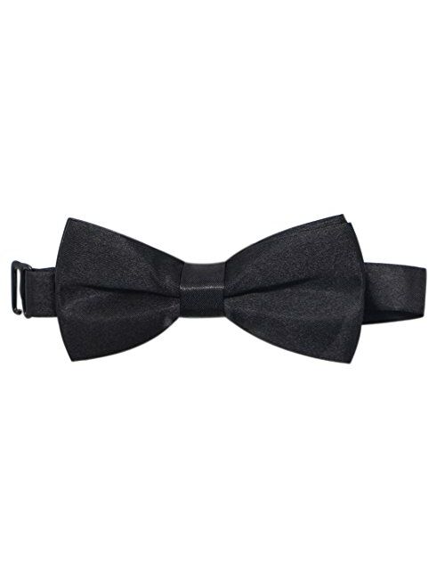 JAIFEI Suspender & Bowtie Set For Men & Boys Durable Clips & High End PU Leather