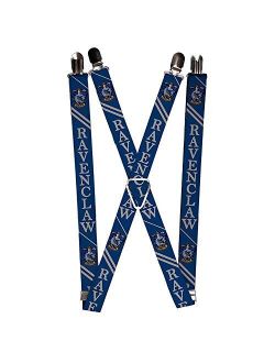 Buckle-Down Suspenders-Ravenclaw Crest/stripe2 Blue/Gray