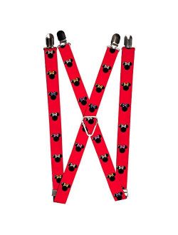 Buckle-Down Men's Suspender-Minnie Mouse, Multicolor, One Size