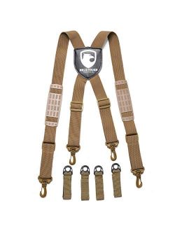 Police Suspender for duty belt Tactical suspenders For Battle Belt Come With 4 Pcs Duty Belt Keeper