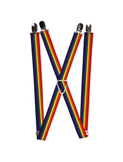 Buckle-Down Men's Suspender-Rainbow, Multicolor, One Size