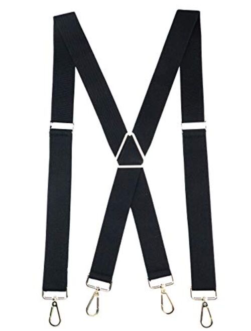 Romanlin Mens Suspenders with Swivel Hooks on Belts Loops Heavy Duty Big and Tall Adjustable Braces