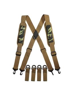 MeloTough Tactical Suspenders ,Police Suspenders for Duty Belt Belt with Padded Adjustable Shoulder