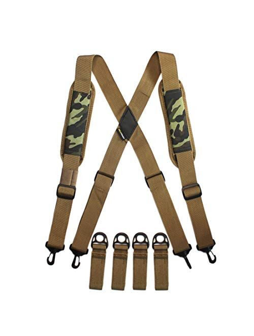 MeloTough Tactical Suspenders ,Police Suspenders for Duty Belt Belt with Padded Adjustable Shoulder