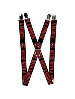 Buckle-Down Marvel Universe Suspenders-Deadpool Logo MERC with A Mout