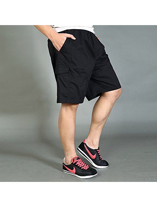 Chickle Men's Cotton Loose Fit Summer Cargo Shorts