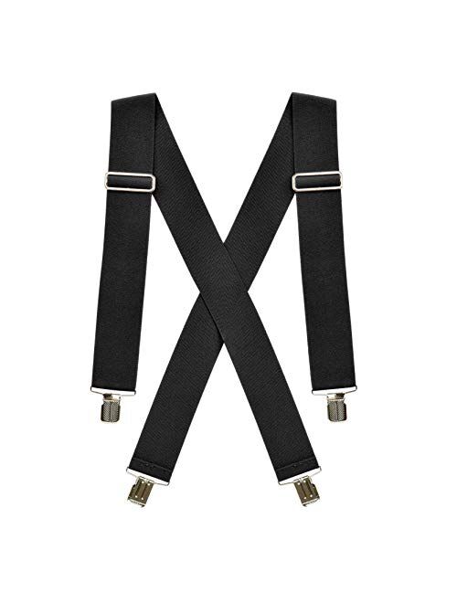 Hold'Em Hold’Em Suspenders for men Heavy Duty utility Clips 2” Wide Elastic Work braces