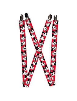 Buckle-Down Men's Suspender-Mickey Mouse, Multicolor, One Size