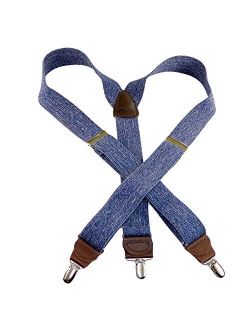 HoldUp Suspender in a Dark Denim color Y-back Suspenders in our Casual Series with No-slip Silver Patented Clips