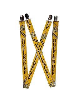 Buckle-Down Suspenders-Hufflepuff Crest/stripe2 Yellow/Black