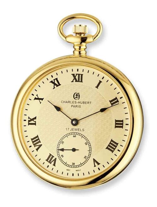 Charles-Hubert Paris Men's 3912-G Classic Collection Pocket Watch
