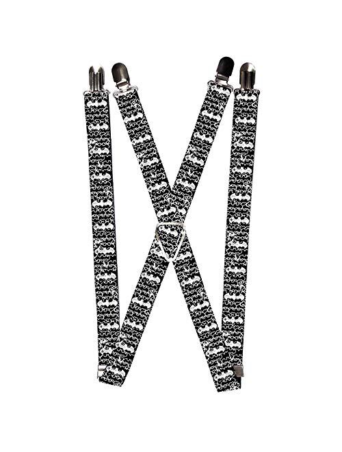 Buckle-Down Suspenders-Batman Outlines Black/White