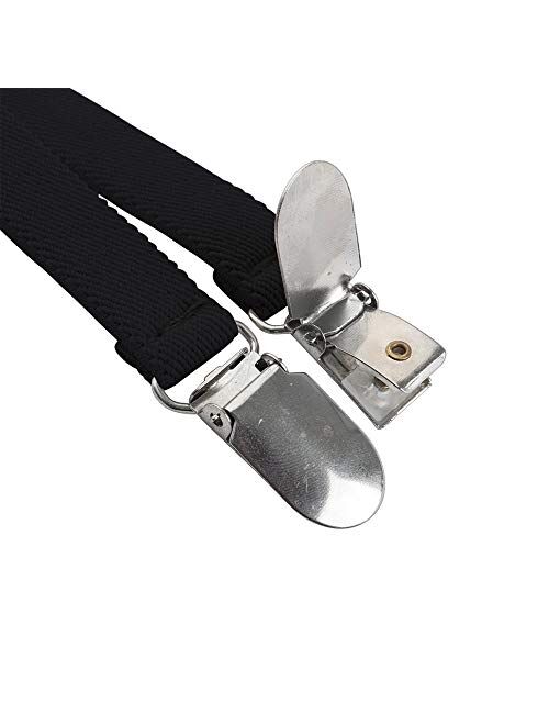 TopTie Men's Skinny Suspenders 1/2"inch (1.5CM) X-Back Clip Suspenders