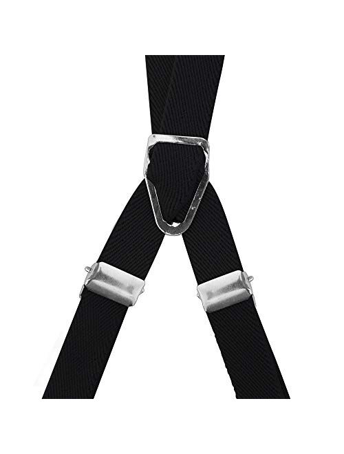 TopTie Men's Skinny Suspenders 1/2"inch (1.5CM) X-Back Clip Suspenders