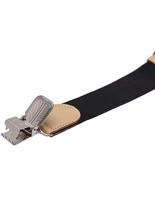 BODY STRENTH Mens Suspenders Y-Back Adjustable with Strong Metal Clips