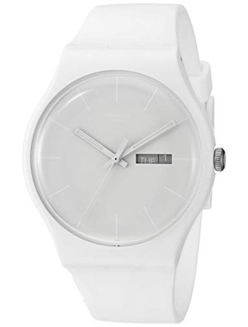 Swatch Unisex SUOW701 Quartz Plastic White Dial Watch