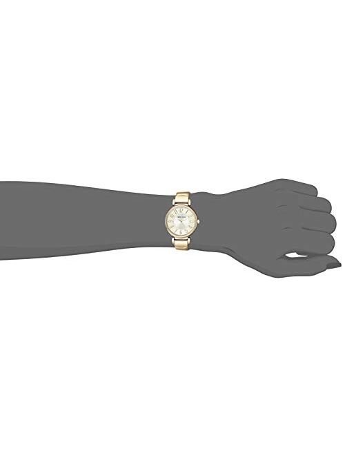 Anne Klein Women's Easy-to-Read Leather Strap Watch, AK/2156
