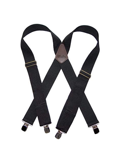Hold-Ups Industrial Series 2" Wide Heavy Duty Suspenders with Patented No-slip Clips