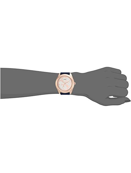 GUESS Women's Stainless Steel Silicone Casual Watch