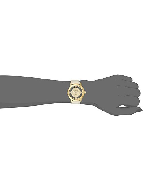 Stuhrling Original Women's 388L2.SET.02 Winchester Tiara Analog Swiss Quartz Champagne Leather Watch with Interchangeable Black Band