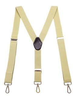 Romanlin Suspenders for Men with Hooks 3 Adjustable Clips Heavy Duty Big and Tall Belt Loops Suspenders Braces