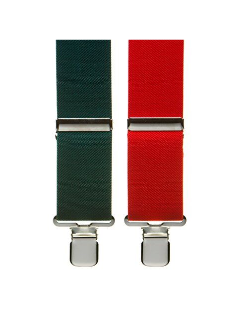 SuspenderStore Men's Red-Green Suspenders