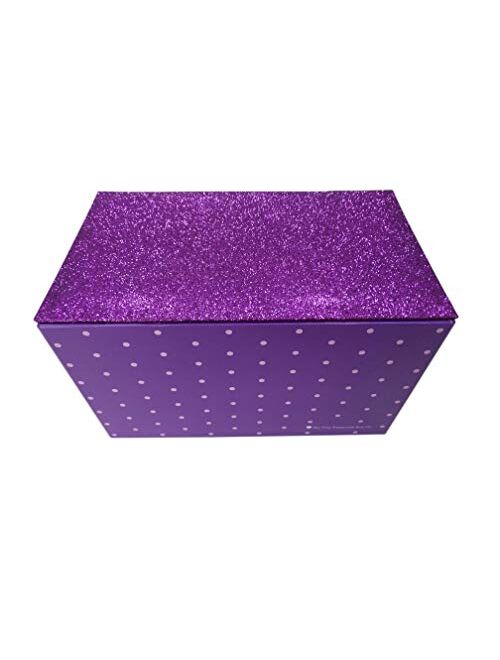 Jewelry Box for Girls - Pink and Purple Sparkles with Hearts and Pink and Purple Trim (Purple Sparkle)