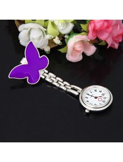【MIARHB】Clip-on Fob Brooch Pendant Hanging Butterfly Watch Pocket Watch DB ( watch for women )