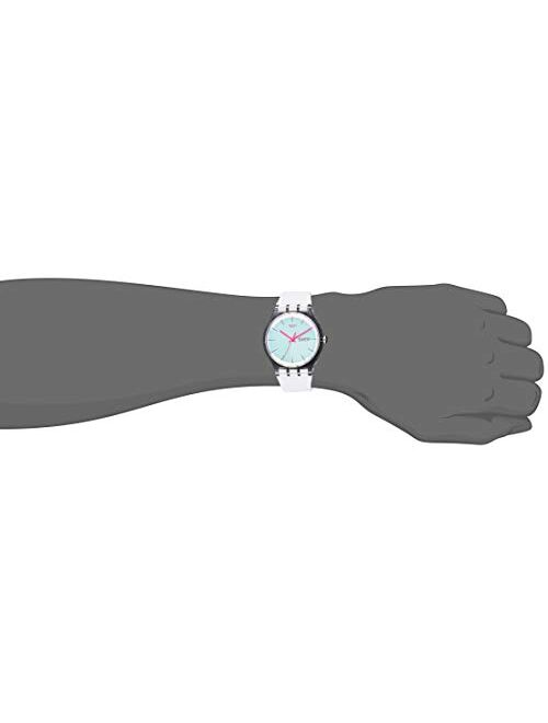 Swatch Transformation Quartz Silicone Strap, White, 20 Casual Watch (Model: SUOK713)