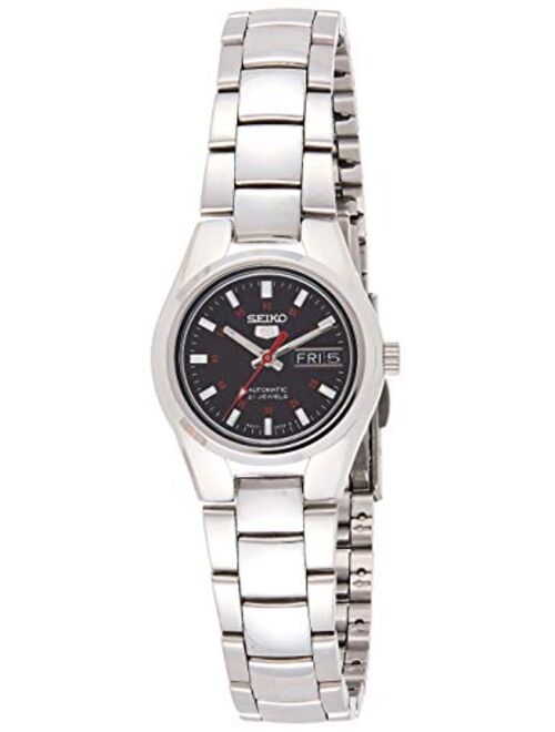 Seiko Women's SYMC27 Seiko 5 Automatic Black Dial Stainless Steel Watch