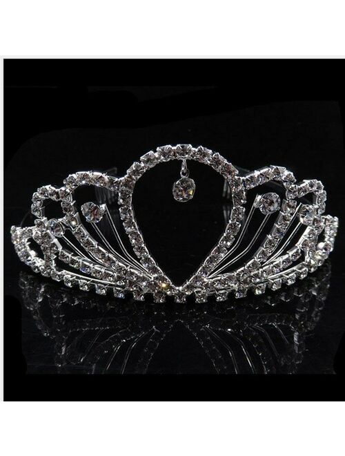 Bridal Crystal Tiara Crown Comb Hair Rhinestone Wedding Pearl Headband Gift S8C