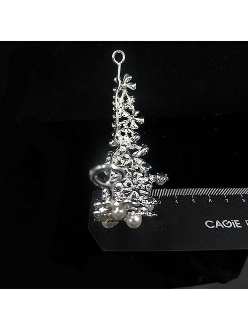 Crystal Silver Wedding Bridal Pearl Crown Tiara Hair Accessories Headband S8C16