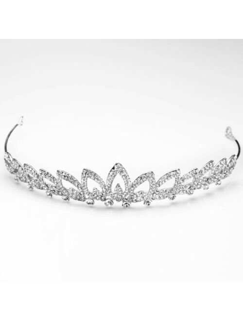 Bridal Tiara Crown Silver Swarovski rhinestone elements Elements Fire And Ice De