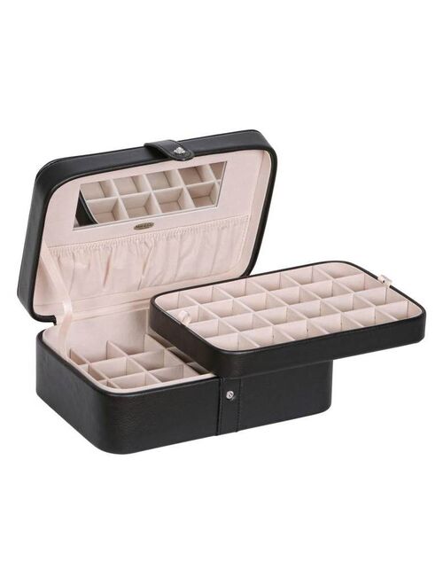 Lila 48-Section Jewelry Box in Black