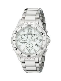 Women's Eco-Drive Chronograph Watch with Diamond Accents, FB1230-50A