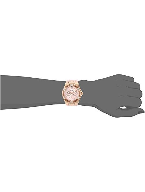 GUESS Rose Gold-Tone Pink Multifunction Watch