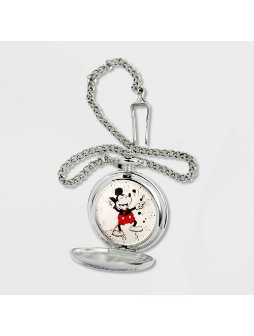 Men's Disney Mickey Mouse Pocket Watch - Silver
