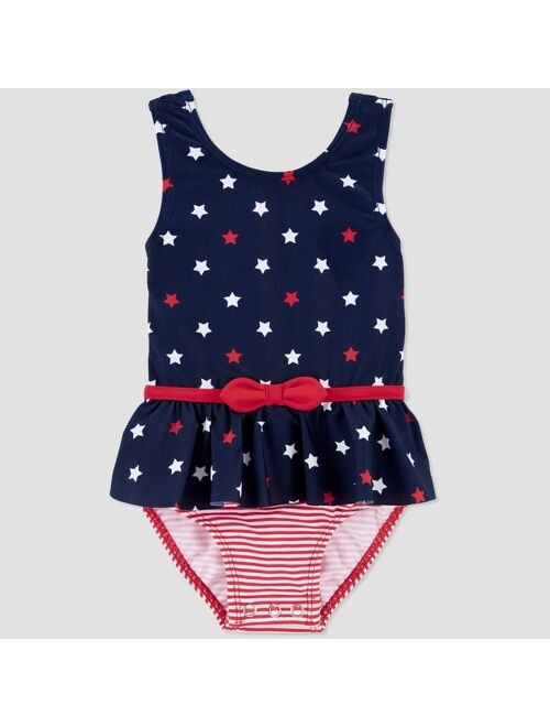 Baby Girls' Polka Dots One Piece Swimsuit - Just One You® made by carter's Dark Blue