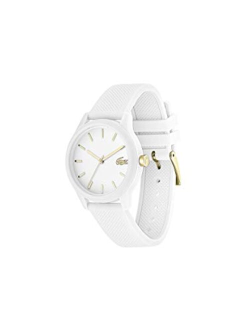 Lacoste TR90 Quartz Watch with Rubber Strap, White, 18 (Model: 2001063)