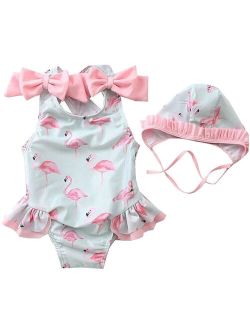 Baby Girls Flamingo Swimming Costume Kids Bikini Swimwear Swimsuit Beachwear