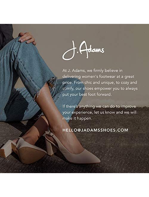 J. Adams Corby Platform Sandals for Women - T-Strap Chunky Mid Heel Sandal