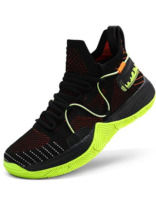 ASHION Kid's Basketball Shoes Boys Sneakers Girls Trainers Comfort High Top Basketball Shoes for Boys Little Kid/Big Kid