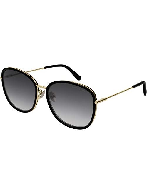 Bottega Veneta BV0220SK Sunglasses 001 Black-Black/Grey 59MM