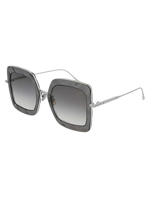 Bottega Veneta BV0209S Sunglasses 001 Grey-Silver/Grey Gradient 51MM