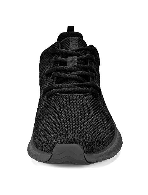 Troadlop Men's Sneakers Non Slip Running Shoes Lightweight Breathable Slip Resistant Athletic Sport Walking Gym Work Shoes