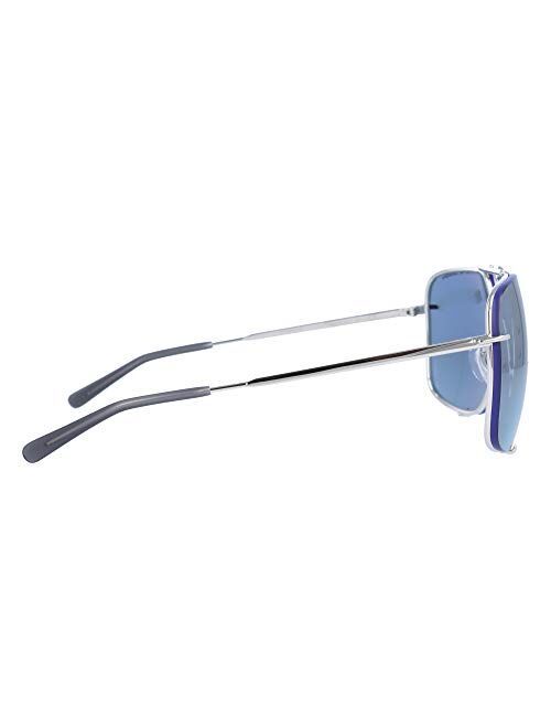 Porsche Design P8928 Sunglasses P'8928 Interchangeable Lens Iconic Sunglasses (C Palladium With Light Blue Silver Mirrored + Black Lens sets, 67)