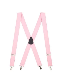 SuspenderStore Men's Solid Color CLIP Suspenders - 1.5-Inch Wide (4 sizes, 18 colors)