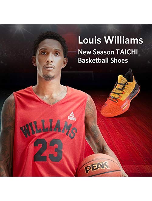 Walking PEAK Mens Flash Basketball Shoes Lou Williams Underground Taichi Adaptive Cushioning Sneakers Non-Slip Sports Shoes for Running Fitness